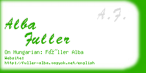 alba fuller business card